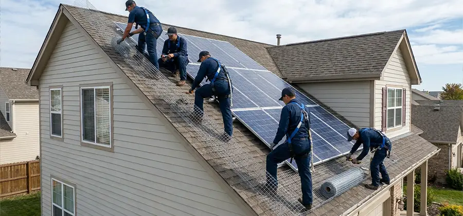 Pigeon Wire for Solar Panels in Eagle